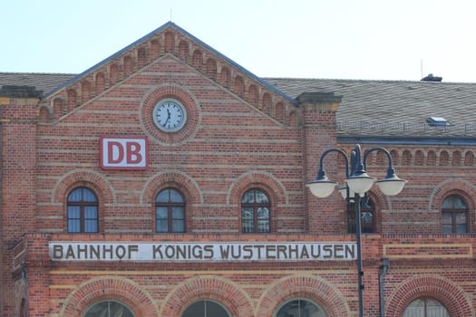 Koenigs Wusterhausen, Germany April 2, 2018: Koenigs Wusterhausen is a railway station for the town of Koenigs Wusterhausen in Brandenburg. It is the southern terminus of the S-Bahn line S 46.