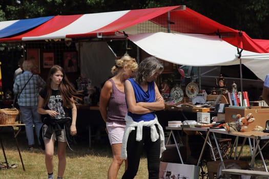 Zierikzee, Netherlands July 11, 2018: a large flea market in nice summer weather