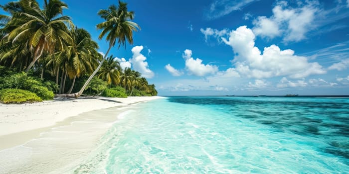 Panoramic image of an beautiful tropical beach