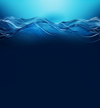 Water wave banner. Sea summer. Generate Ai