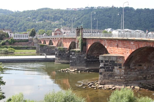 The Roman Bridge is an ancient structure in Trier, Germany, over the Moselle. It is the oldest standing bridge in the country.