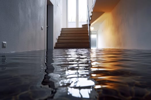 Flooded cellar after a big thunderstorm