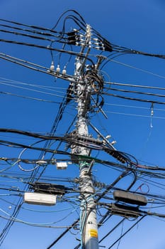electric pole in the city of Tokyo