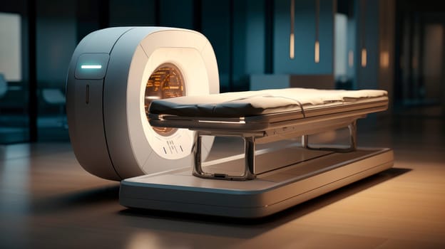 Modern equipment and medical devices in operating room. AI generated