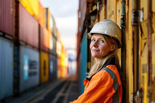 Portrait of a woman who works in the logistics industry