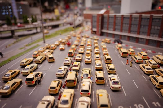 Miniatur Wunderland Hamburg in Germany, yellow cabs in New York, museum with miniature model construction of the world , 12.12.2023