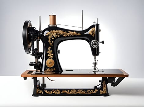 Closeup of the sewing machine