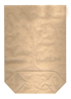 Crumpled paper bag for food and shopping background or texture