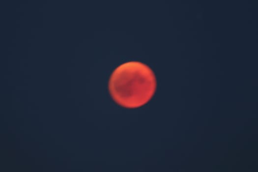 A beautiful blood moon, observed during a lunar eclipse