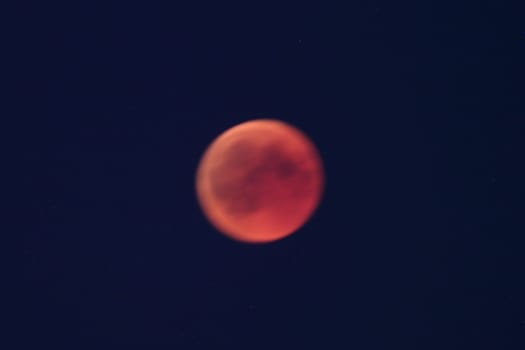 A beautiful blood moon, observed during a lunar eclipse