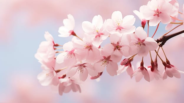 Cherry blossoms in spring. Created using AI generated technology and image editing software.