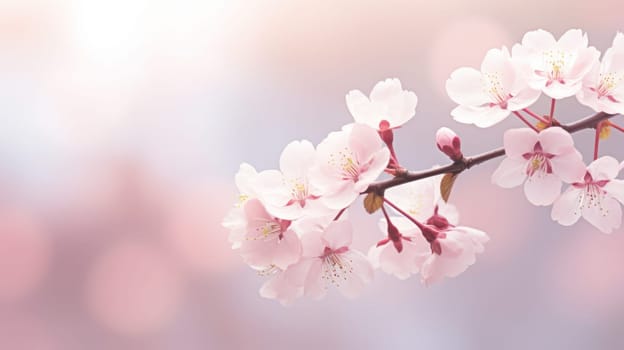 Cherry blossoms in spring. Created using AI generated technology and image editing software.