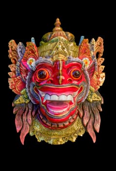 Balinese Barong mask souvenir. Decorative asian souvenir with magical powers to protect home