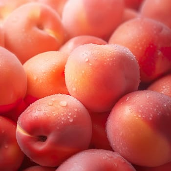 Background with fresh peaches generated by artificial intelligence