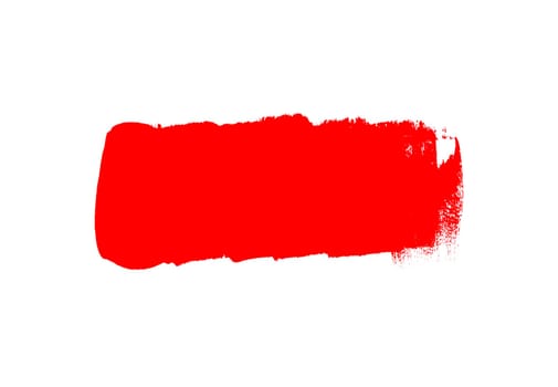 Dirty red grunge stroke made with brush