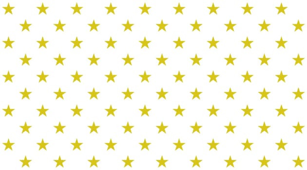 Seamless golden stars on white background - Christmas banner