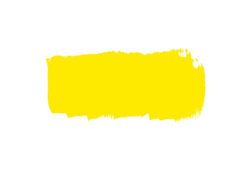 Paintbrush stroke yellow on white
