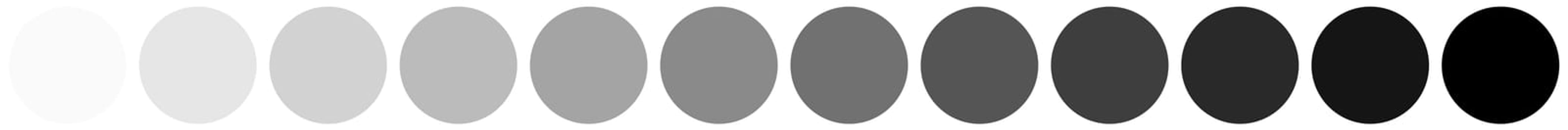 Black gray circles collection with color transition