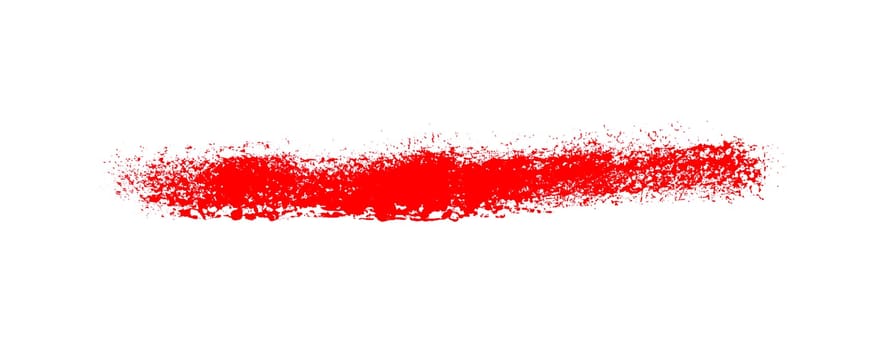 Creative red stroke on white background