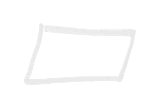 Hand painted rectangle frame painted with grey color
