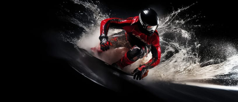 High-Speed Jet Ski Racer in Competitive Action. High quality photo