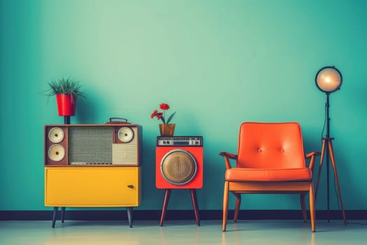 Mid-Century Modern Living Room Decor. High quality photo