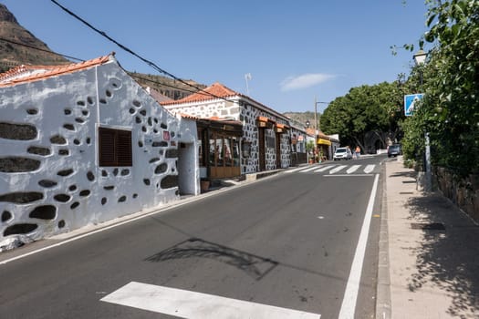 liebevoll restaurierte Häuser im Vorzeigedorf Fataga, San Bartolomé de Tirajana, Gran Canaria, Spanien