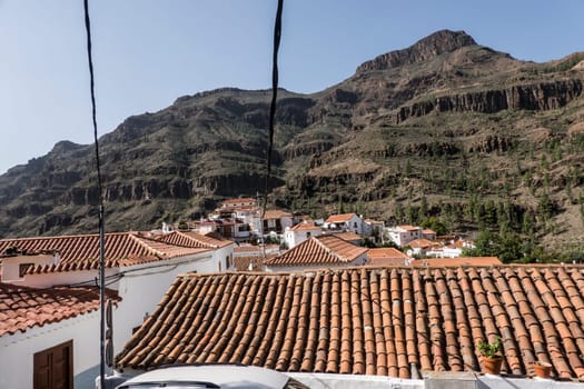 liebevoll restaurierte Häuser im Vorzeigedorf Fataga, San Bartolomé de Tirajana, Gran Canaria, Spanien