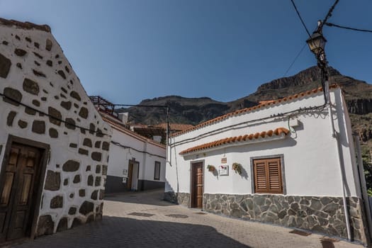 liebevoll restaurierte Häuser im Vorzeigedorf Fataga, San Bartolomé de Tirajana, Gran Canaria, Spanien