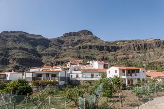 liebevoll restaurierte Häuser im Vorzeigedorf Fataga, San Bartolomé de Tirajana, Gran Canaria, Spanien