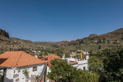 liebevoll restaurierte Häuser im Vorzeigedorf Fataga, San Bartolomé de Tirajana, Gran Canaria, Spanien