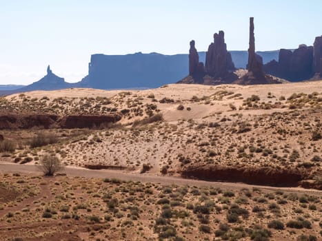 Landscape of the ancient rocks. Monument Valley, Arizona