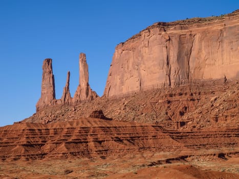 Landscape of the ancient rocks. Monument Valley, Arizona