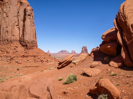Landscape of the ancient rocks. Monument Valley, Arizona