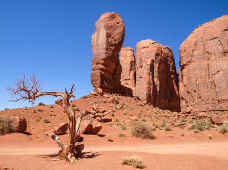 Landscape of the ancient rocks. Monument Valley, Arizona