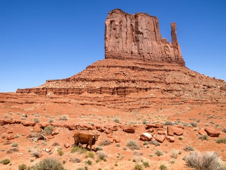 Landscape of the ancient rocks. Monument Valley, Arizona