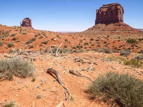 Landscape of the ancient rocks. Monument Valley, Arizona