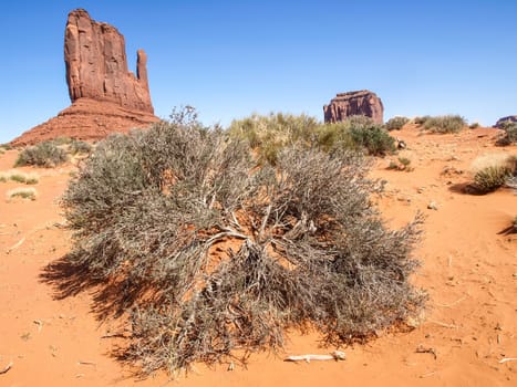 Landscape of the ancient rocks. Monument Valley, Arizona