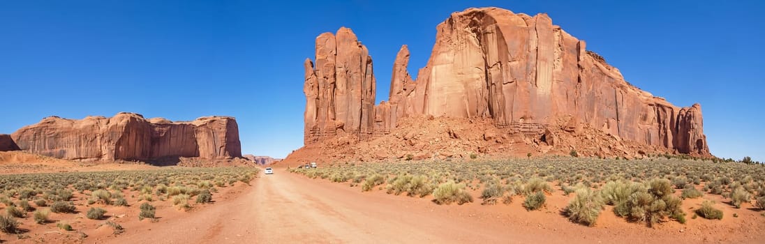 Landscape of the ancient rocks. Monument Valley, Arizona