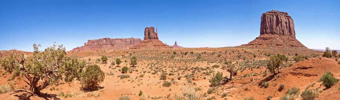 Landscape of the ancient rocks. Monument Valley, Arizona