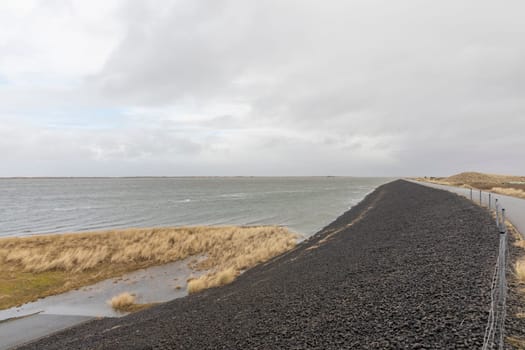 dam at the village of  List at the island of Sylt in Germany