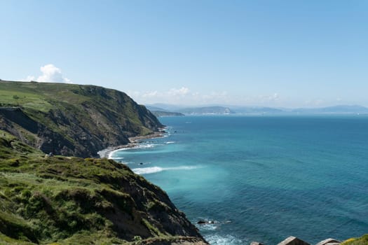 spectacular scenic coastline in the Region of Asturia, Spain
