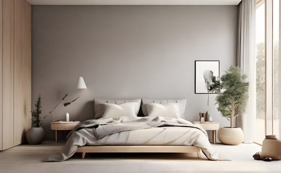 View on modern bedroom interior