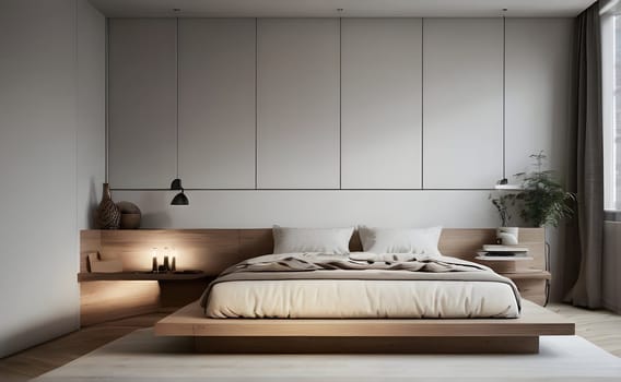 View on modern bedroom interior