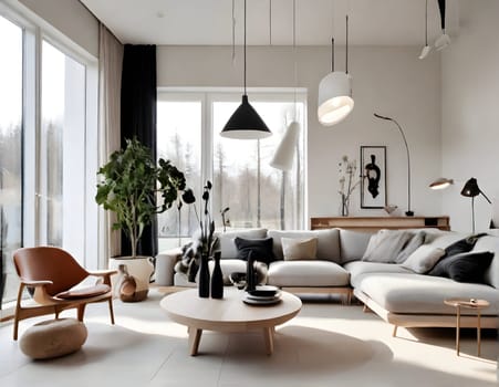 View on modern living room