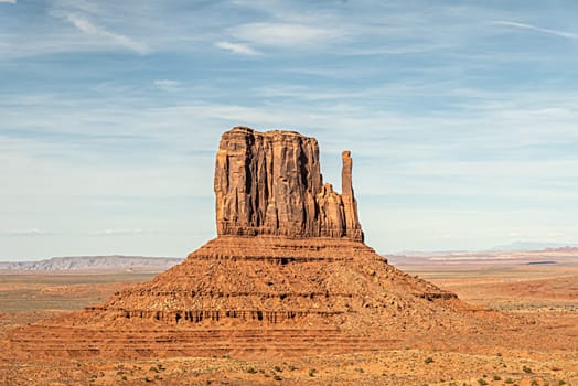 scenic view to west mitten butte in monument valley, USA