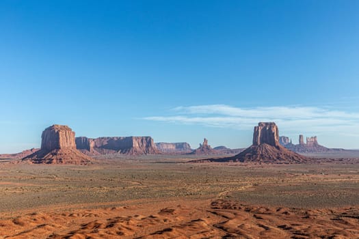 scenic view to buttes in monument valley, USA