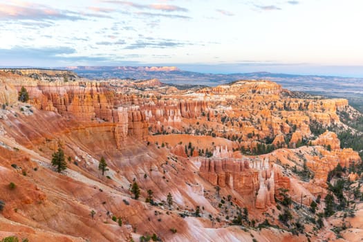 scenic view to the hoodoos in the Bryce Canyon national Park, Utah, USA