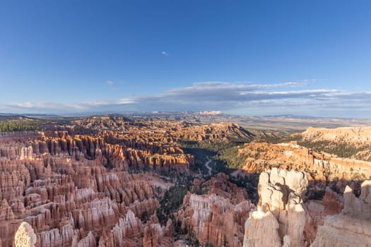 scenic view to the hoodoos in the Bryce Canyon national Park, Utah, USA