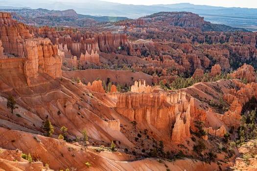 scenic view to the hoodoos in the Bryce Canyon national Park, Utah, USA